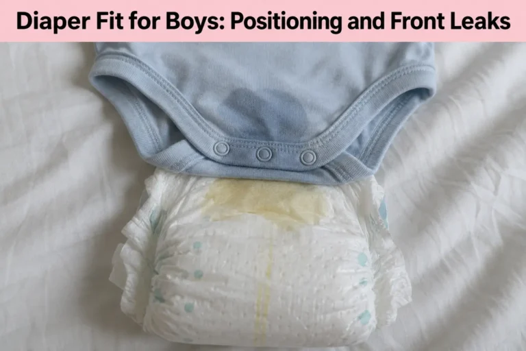 Diaper Fit for Boys, Positioning and Front Leaks