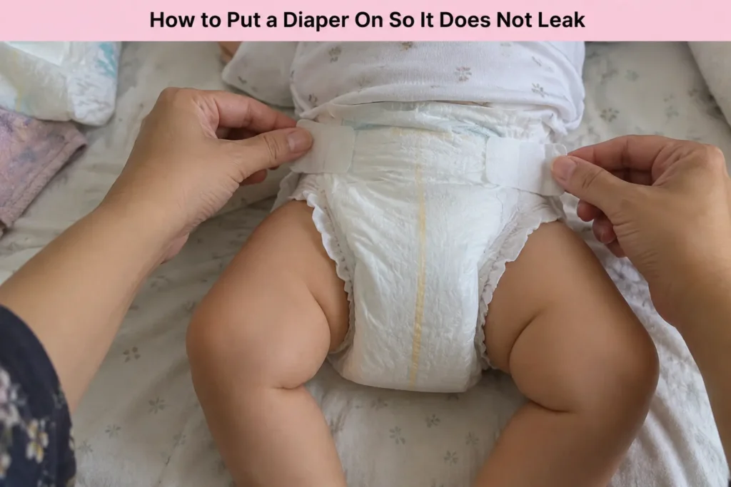 How to Put a Diaper On So It Does Not Leak